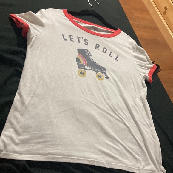 Old navy brand. size is Us slim fit large. Red trims. “Let’s roll” words front - Picture 2 of 5